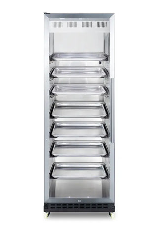 Summit SCR1401LHRI 24" Wide Mini Reach-In Beverage Center with Factory-Installed Dolly (Left Hand Door), 12.6 cu.ft.