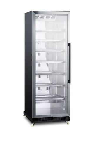 Summit SCR1401LHRI 24" Wide Mini Reach-In Beverage Center with Factory-Installed Dolly (Left Hand Door), 12.6 cu.ft.