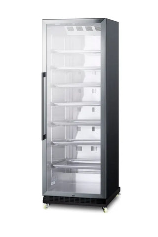 Summit SCR1401RI 24" Wide Mini Reach-In Beverage Center with Factory-Installed Dolly (Right Hand Door), 12.6 cu.ft.