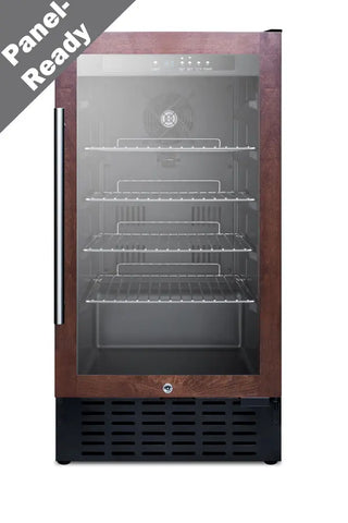 Summit SCR1841BPNR 18" Wide Built-In Beverage Center with Panel-Ready Door Trim, 2.7 cu.ft., (Panel Not Included)