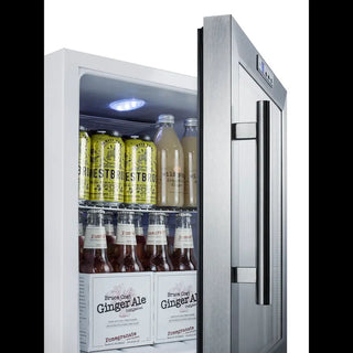 Summit SCR215L 17" Compact Beverage Center with Glass Door, 1.7 cu.ft.