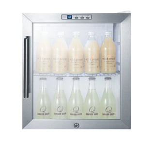 Summit SCR215LCSS 17" Compact Beverage Center with Stainless Steel Wrapped Cabinet, 1.7 cu.ft.