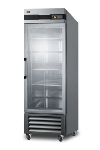 Summit SCR23SSG 28" Wide Reach-In Beverage Center with Glass Door, 23.0 cu.ft.