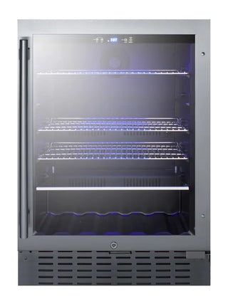 Summit SCR2466BCSS 24" Wide Built-In Beverage Cooler with Stainless Steel Cabinet, Dual-Purpose Design