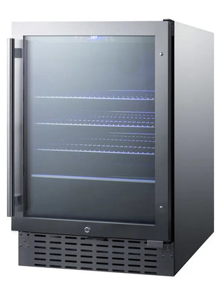 Summit SCR2466BCSS 24" Wide Built-In Beverage Cooler with Stainless Steel Cabinet, Dual-Purpose Design