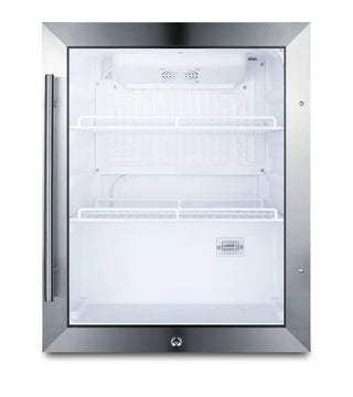 Summit SCR314L Compact Beverage Center, 2.1 Cu.Ft. Countertop Glass Door