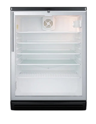 Summit SCR600BGLBIHV 24" Wide Built-In Beverage Center with Glass Door and Professional Handle, 5.5 cu.ft.