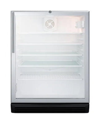 Summit SCR600BGLBIHVADA 24" Wide ADA Height Built-In Beverage Center with Glass Door, 5.5 cu.ft.