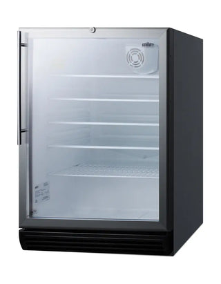 Summit SCR600BGLBIHVADA 24" Wide ADA Height Built-In Beverage Center with Glass Door, 5.5 cu.ft.