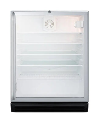 Summit SCR600BGLBISHADA 24" Wide ADA Height Built-In Beverage Center with Glass Door, 5.5 cu.ft.