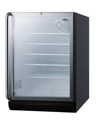 Summit SCR600BGLBISHADA 24" Wide ADA Height Built-In Beverage Center with Glass Door, 5.5 cu.ft.