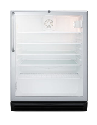 Summit SCR600BGLBITBADA 24" Wide ADA Height Built-In Beverage Center with Glass Door, 5.5 cu.ft.