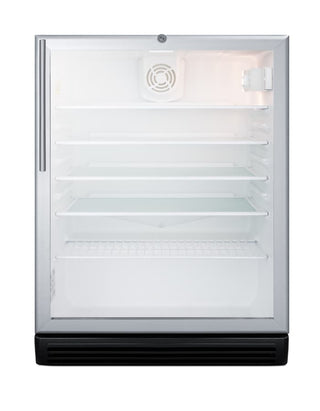 Summit SCR600BGLHVADA 24" Wide ADA Height Built-In Beverage Center with Glass Door, 5.5 cu.ft.