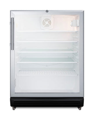 Summit SCR600BGLMBL 24" Wide Built-In Beverage Center with Pre-Installed Casters, 5.5 cu.ft.