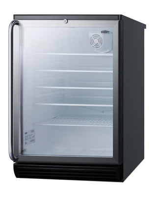 Summit SCR600BGLSHADA 24" Wide ADA Height Built-In Beverage Center with Glass Door, 5.5 cu.ft.