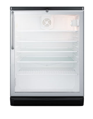 Summit SCR600BGLTB 24" Wide Freestanding Beverage Center with Glass Door, 5.5 cu.ft.