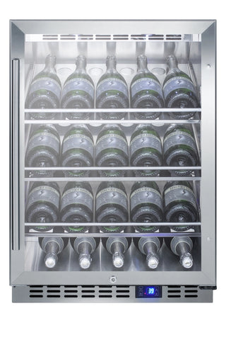 Summit SCR610BLCHPNR 24" Wide Commercial Outdoor Single Zone Beverage Cellar, 5.0 cu.ft., Stainless Steel