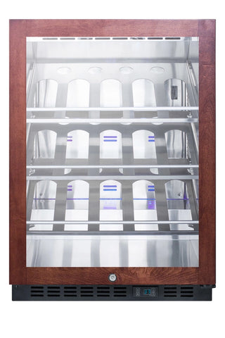 Summit SCR610BLCHPNR 24" Wide Single Zone Built-In Commercial Beverage Cellar, 5.0 cu.ft., Panel-Ready