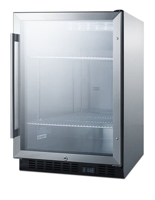 Summit SCR610BLCSS 24" Wide Built-In Beverage Center with Stainless Steel Wrapped Cabinet, 5.0 cu.ft.
