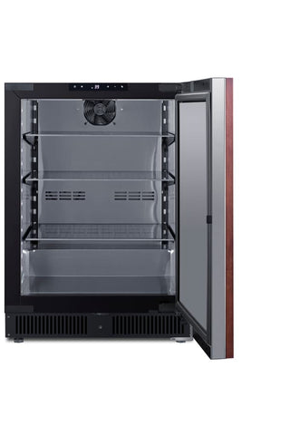 Summit SCR610BLSDIF 24" beverage center panel-ready angle view on white background