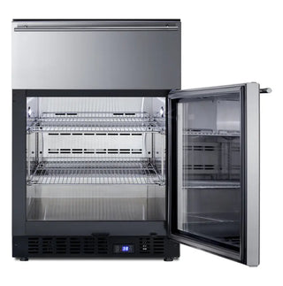 Summit SCR615TD 24" Wide Built-In Commercial Beverage Center with Top Drawer, 4.76 cu.ft.
