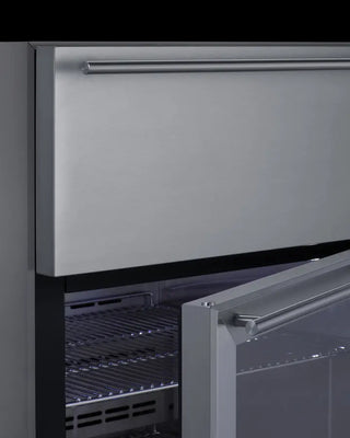 Summit SCR615TDCSS 24" Wide Built-In Commercial Beverage Center with Top Drawer and Stainless Steel Cabinet, 4.76 cu.ft.