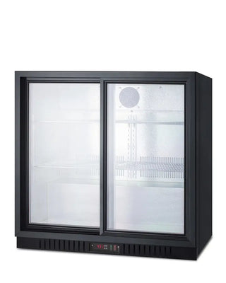 Summit SCR700B 36" Wide Back Bar Beverage Center with Sliding Glass Doors, 7.4 cu.ft.
