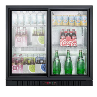 Summit SCR700B 36" Wide Back Bar Beverage Center with Sliding Glass Doors, 7.4 cu.ft.