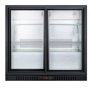 Summit SCR700BCSS 36" Wide Back Bar Beverage Center with Sliding Glass Doors, 7.4 cu.ft.