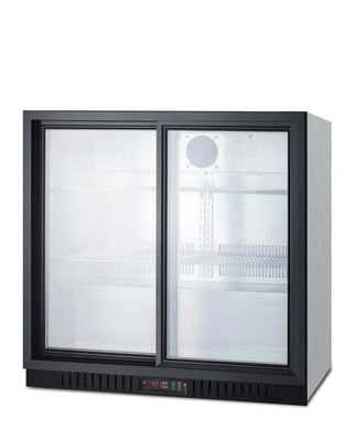Summit SCR700BCSS 36" Wide Back Bar Beverage Center with Sliding Glass Doors, 7.4 cu.ft.
