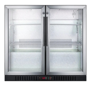 Summit SCR7012DB 36" Wide Beverage Center with French Glass Doors, 7.4 cu.ft.