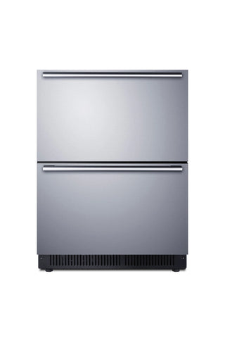 Summit SDHDR2446 24" Wide 2-Drawer All-Refrigerator, Stainless Steel, 3.4 cu.ft. 