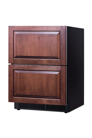 Summit SDHDR2446PNR 24" Wide 2-Drawer All-Refrigerator, Panel-Ready (Panel Not Included), 3.4 cu.ft.
