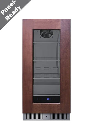 Summit SDHG1533PNRLHD 15" Wide Built-In Beverage Center, Glass Panel-Ready Door, Left Hand Door Swing, 1.9 cu.ft. 