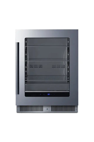 Summit SDHG2443 24" Wide Built-In Beverage Center, 3.5 cu.ft., Glass Door