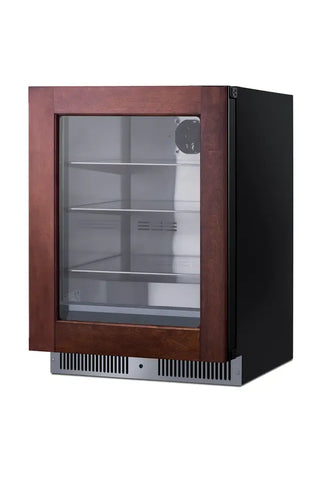 Summit SDHG2443PNRLHD 24" Wide Built-In Beverage Center, 3.5 cu.ft., Glass Panel-Ready Door, Left Hand Door Swing, (Panel Not Included)