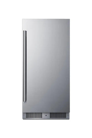 Summit SDHR1534 15" Wide Built-In All-Refrigerator, 1.8 cu.ft., Stainless Steel Door