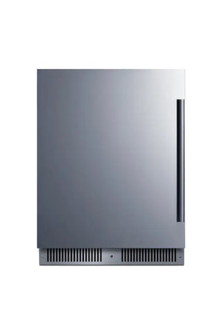Summit SDHR2444LHD 24" Wide Built-In All-Refrigerator, Stainless Steel Door, Left Hand Door Swing, 3.1 cu.ft.