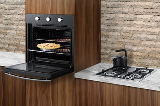 Summit SGW241BK 24" Wide Gas Wall Oven with Convection in Black Glass