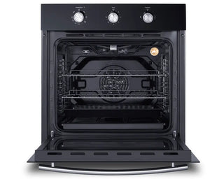 Summit SGW241BK 24" Wide Gas Wall Oven with Convection in Black Glass
