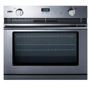 Summit SGWOGD30 30" Wide Gas Wall Oven Made in Italy with Convection in Stainless Steel
