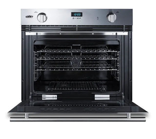 Summit SGWOGD30 30" Wide Gas Wall Oven Made in Italy with Convection in Stainless Steel