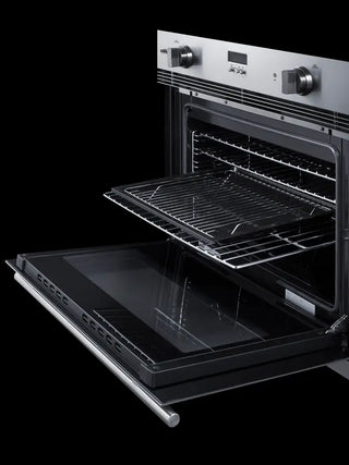Summit SGWOGD30 30" Wide Gas Wall Oven Made in Italy with Convection in Stainless Steel