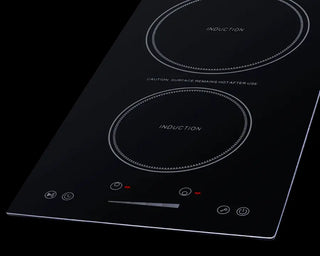 Summit SINC2B115TK13 13" Wide 115V 2-Zone Induction Cooktop, Cord Included ENERGY STAR Certified 