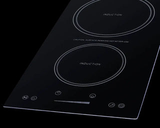 Summit SINC2B115TK13 13" Wide 115V 2-Zone Induction Cooktop, Cord Included ENERGY STAR Certified 
