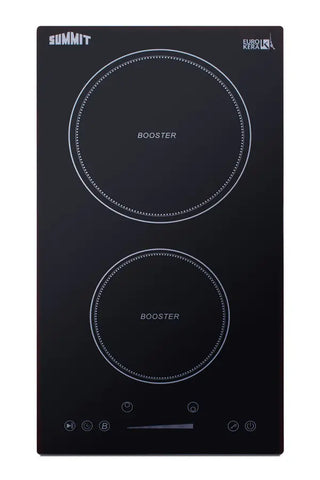 Summit SINC2B230B 12" Wide 208-240V 2-Zone Induction Cooktop, ENERGY STAR Certified