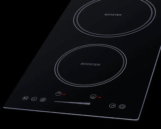 Summit SINC2B230B 12" Wide 208-240V 2-Zone Induction Cooktop, ENERGY STAR Certified
