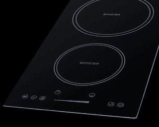Summit SINC2B230B 12" Wide 208-240V 2-Zone Induction Cooktop, ENERGY STAR Certified