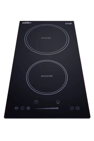 Summit SINC2B230B 12" Wide 208-240V 2-Zone Induction Cooktop, ENERGY STAR Certified