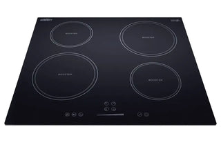 Summit SINC4B241B 24" Wide 4-Zone 208-240V Induction Cooktop ENERGY STAR Certified in Black Glass